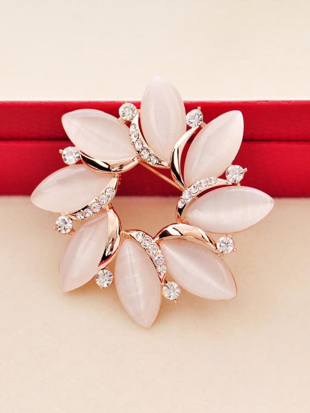 

SYGA Small Diamond Brooch Pin, Gold
