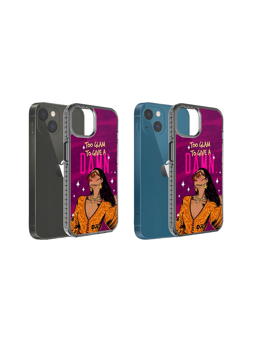 

DailyObjects Quirky Printed iPhone 15 Plus Super Slim Back Case, Purple