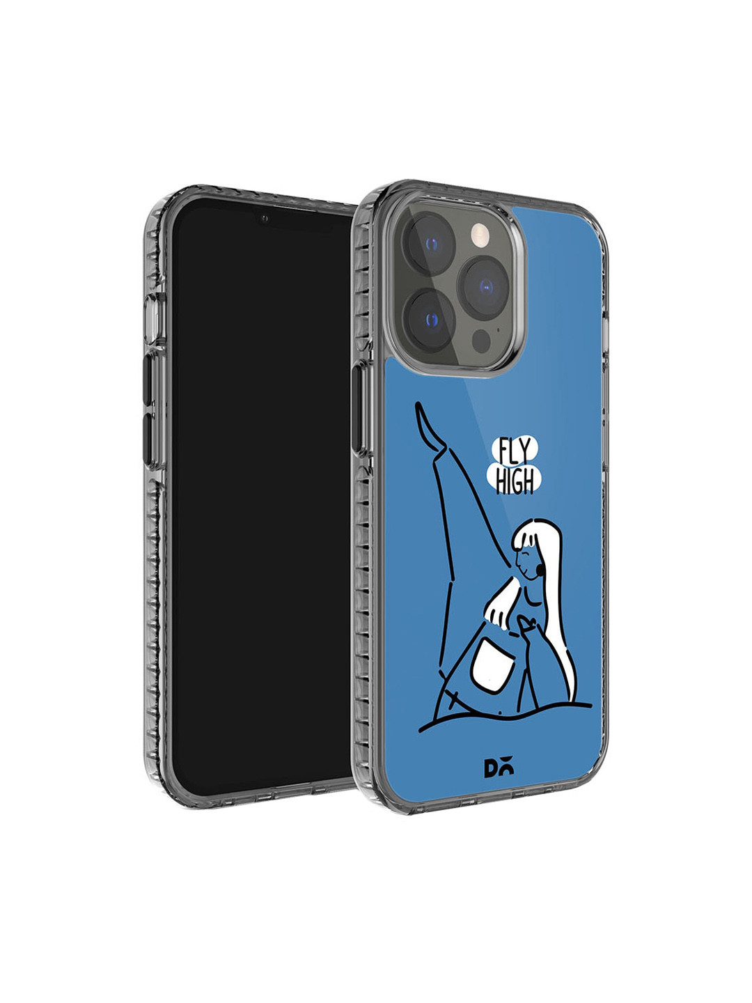 

DailyObjects Flying High Printed Stride 2.0 Cover iPhone 15 Pro Max Super Slim Back Case, Blue