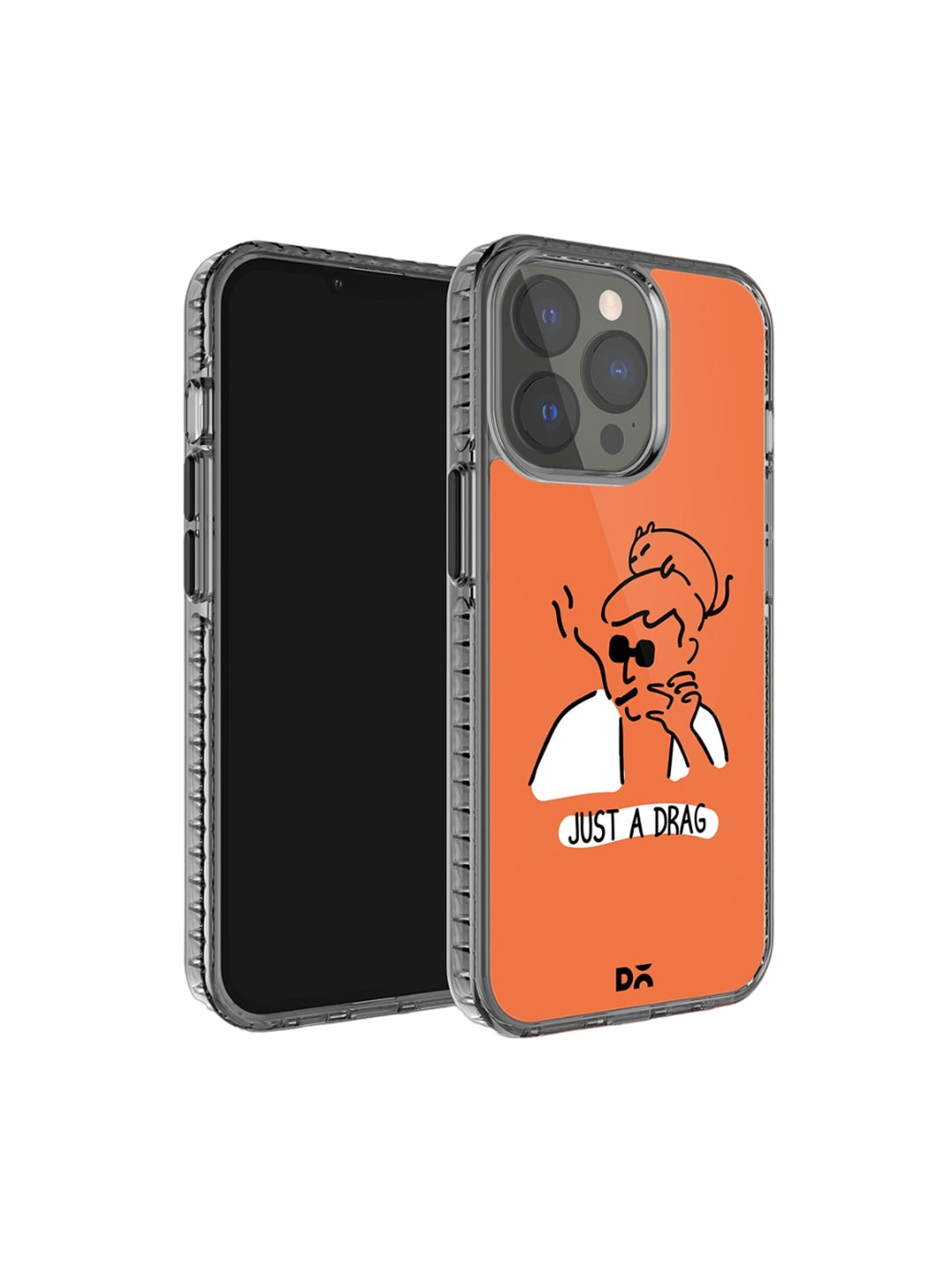 

DailyObjects Quirky Printed iPhone 15 Pro Max Super Slim Back Case, Orange