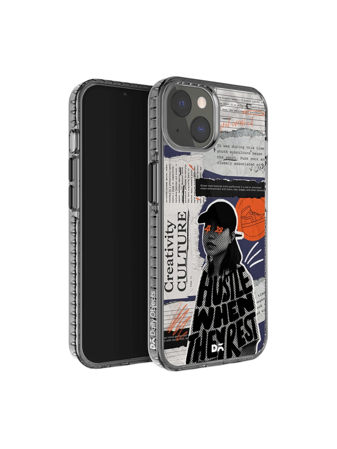 

DailyObjects Printed iPhone 13 Super Slim Back Case, Grey