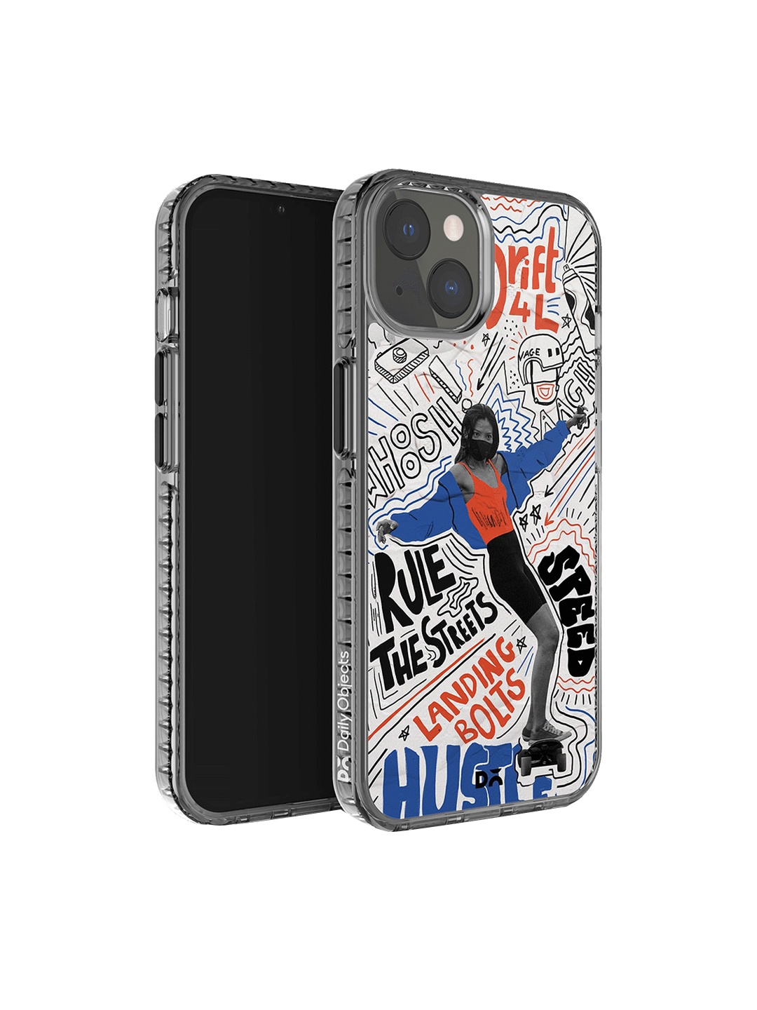

DailyObjects Typography Printed iPhone 14 Plus Super Slim Back Case, Grey