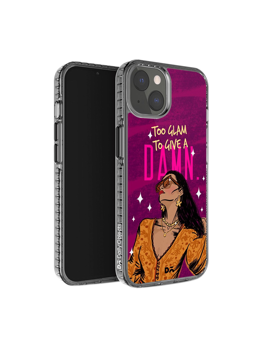 

DailyObjects Glam No Damn Stride 2.0 Printed iPhone 14 Super Slim Back Case, Purple