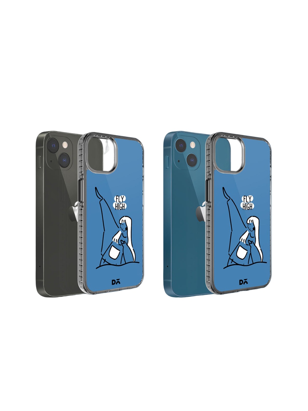 

DailyObjects Printed iPhone 15 Super Slim Back Case, Blue