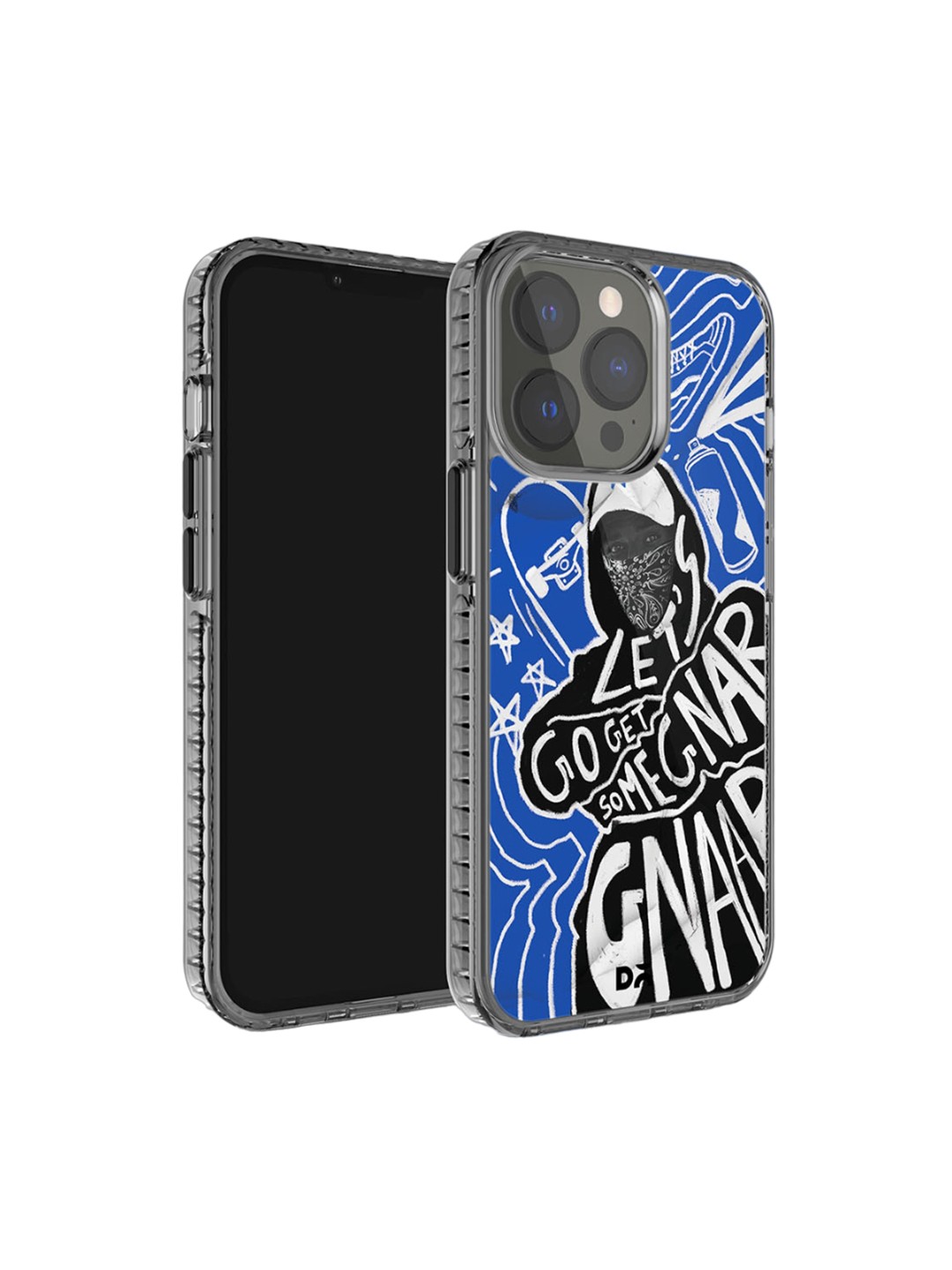 

DailyObjects Quirky Printed iPhone 15 Pro Max Super Slim Back Case, Black