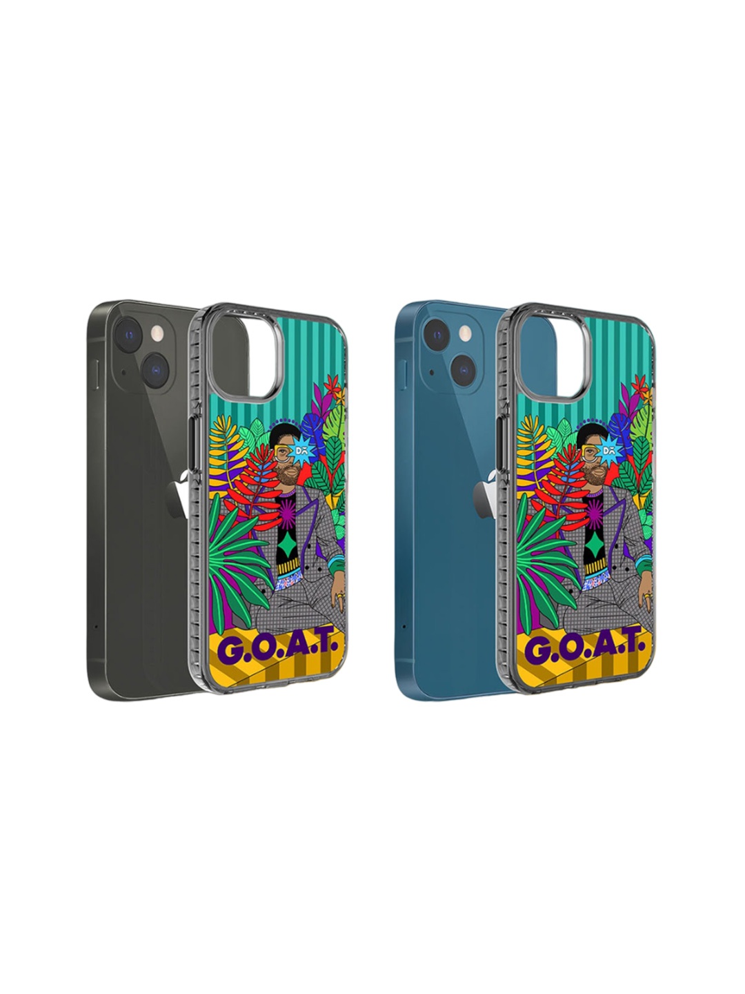 

DailyObjects GOAT Printed Impact Resistant iPhone 14 Plus Super Slim Back Case, Green