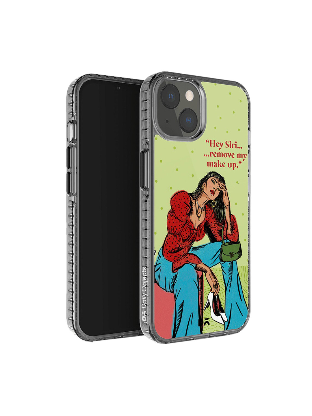 

DailyObjects Hey Siri Stride Printed iPhone 14 Plus Super Slim Back Case, Green