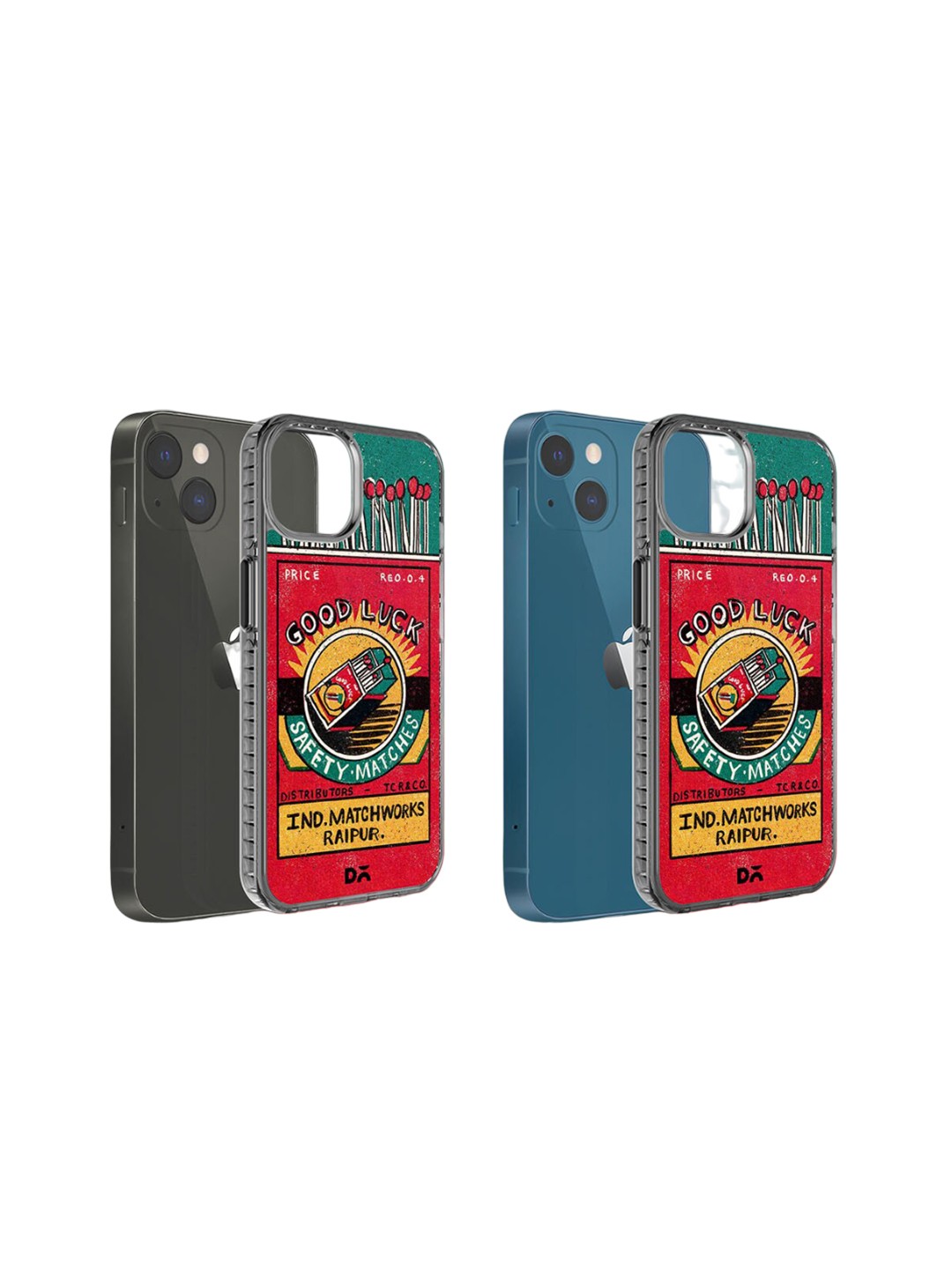 

DailyObjects Good Luck Matchbox Printed iPhone 15 Super Slim Back Case, Red