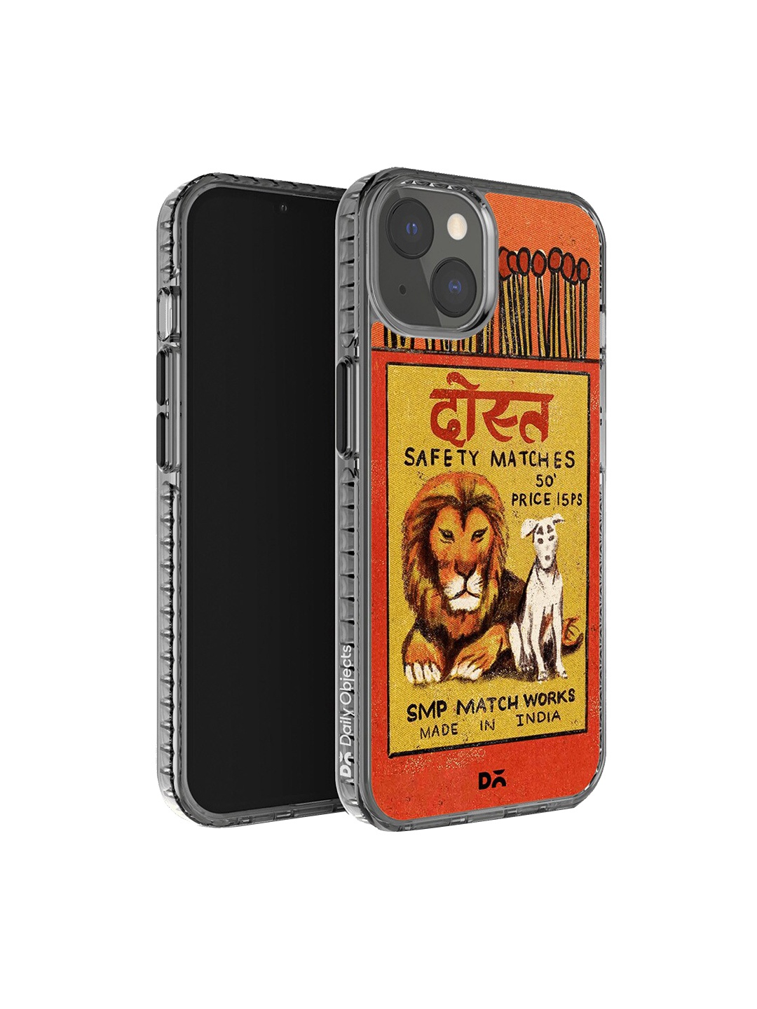 

DailyObjects Dost Matchbox Printed Impact Resistant iPhone 14 Plus Super Slim Back Case, Orange