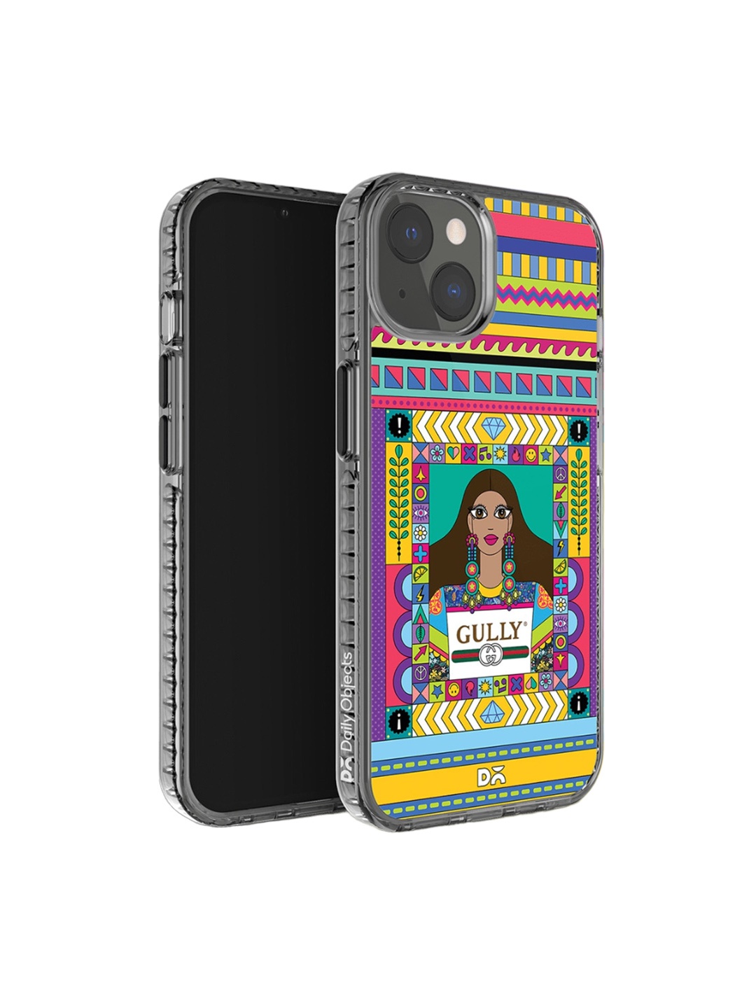 

DailyObjects Quirky Printed iPhone 14 Plus Super Slim Back Case, Black