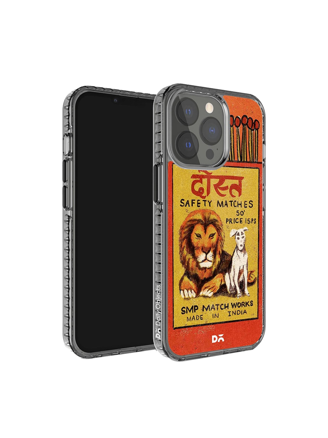 

DailyObjects Dost Matchbox Printed Stride 2.0 Cover iPhone 14 Pro Super Slim Back Case, Orange