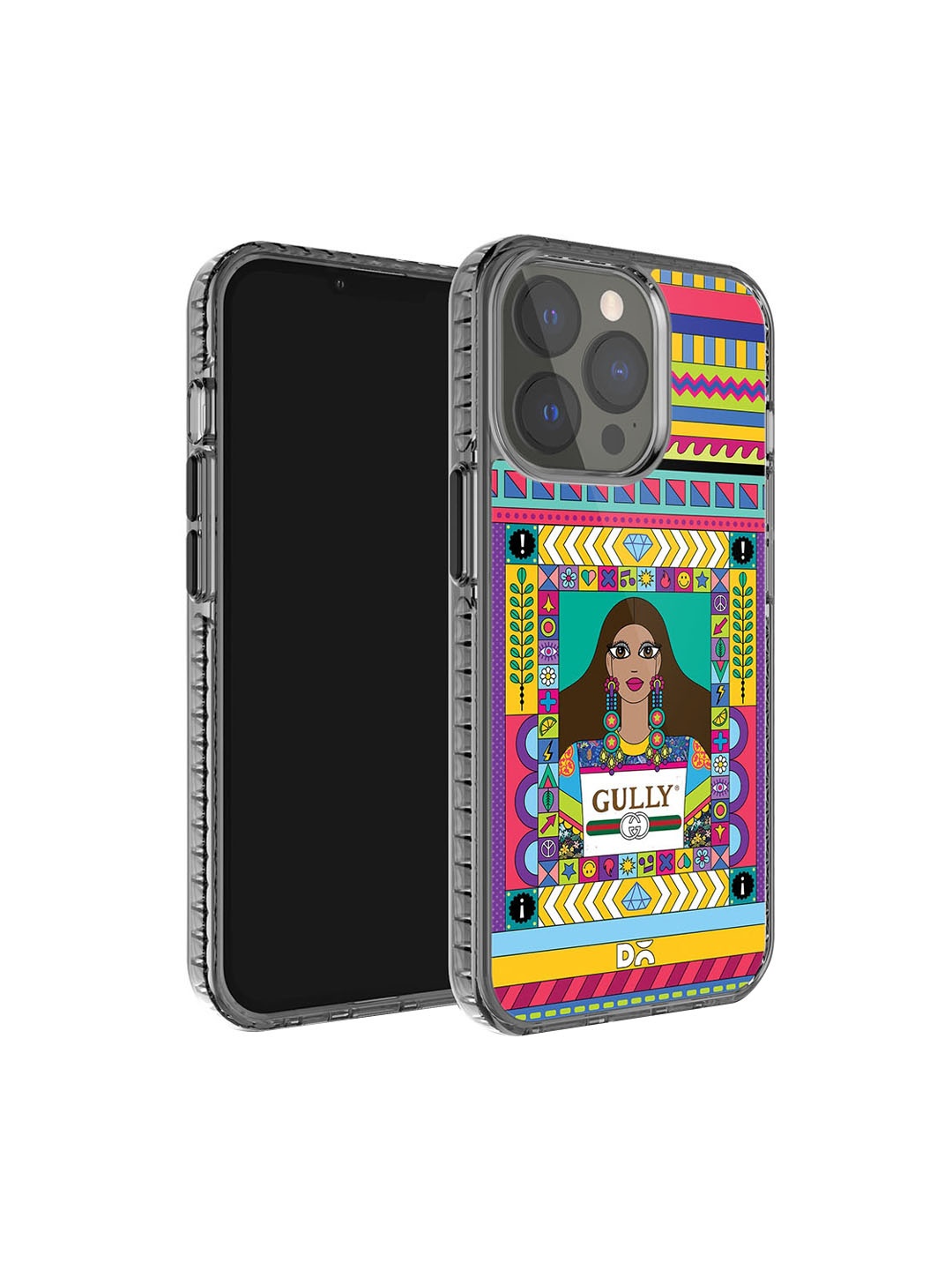 

DailyObjects Quirky Printed iPhone 15 Pro Max Super Slim Back Case, Black