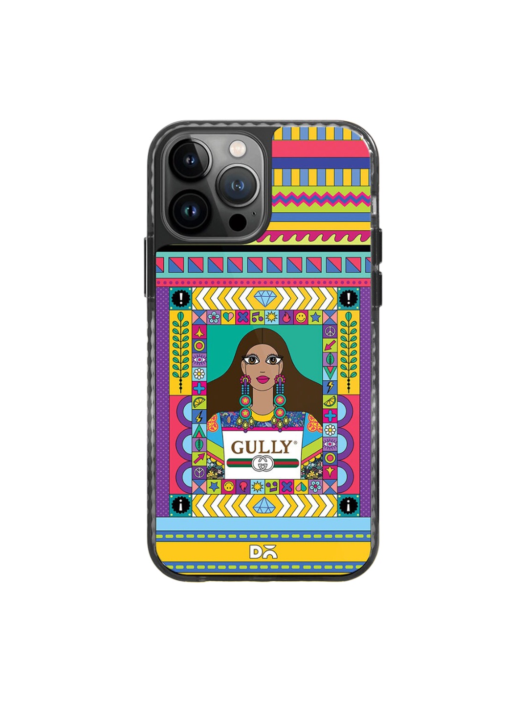 

DailyObjects Quirky Printed iPhone 14 Pro Super Slim Back Case, Yellow
