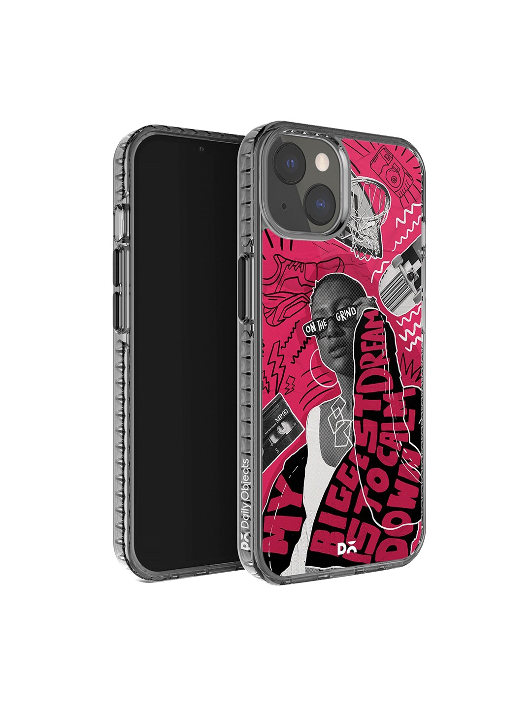 

DailyObjects Printed Impact Resistant iPhone 13 Super Slim Back Case, Pink