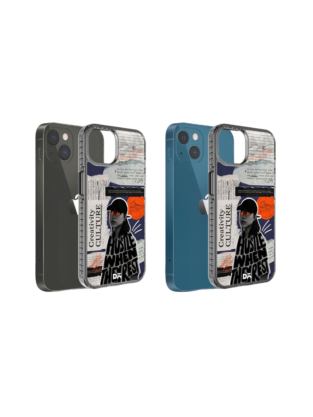 

DailyObjects Hustle When They Rest Printed iPhone 15 Super Slim Back Case, Grey