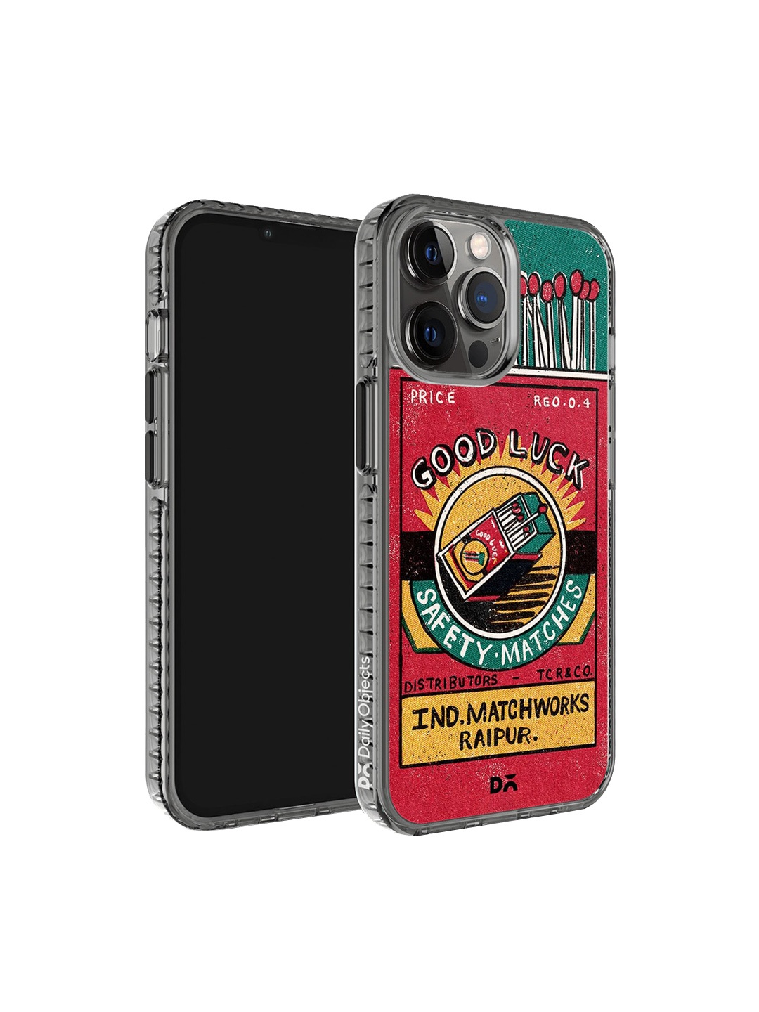 

DailyObjects Quirky Printed iPhone 12 Pro Super Slim Back Case, Red