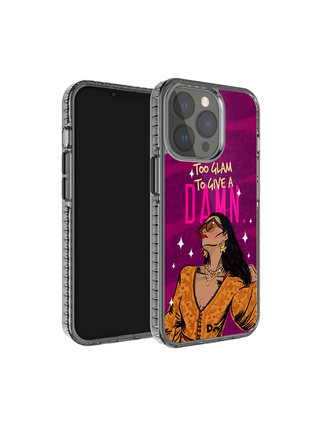

DailyObjects Graphic Printed iPhone 15 Pro Super Slim Back Case, Black