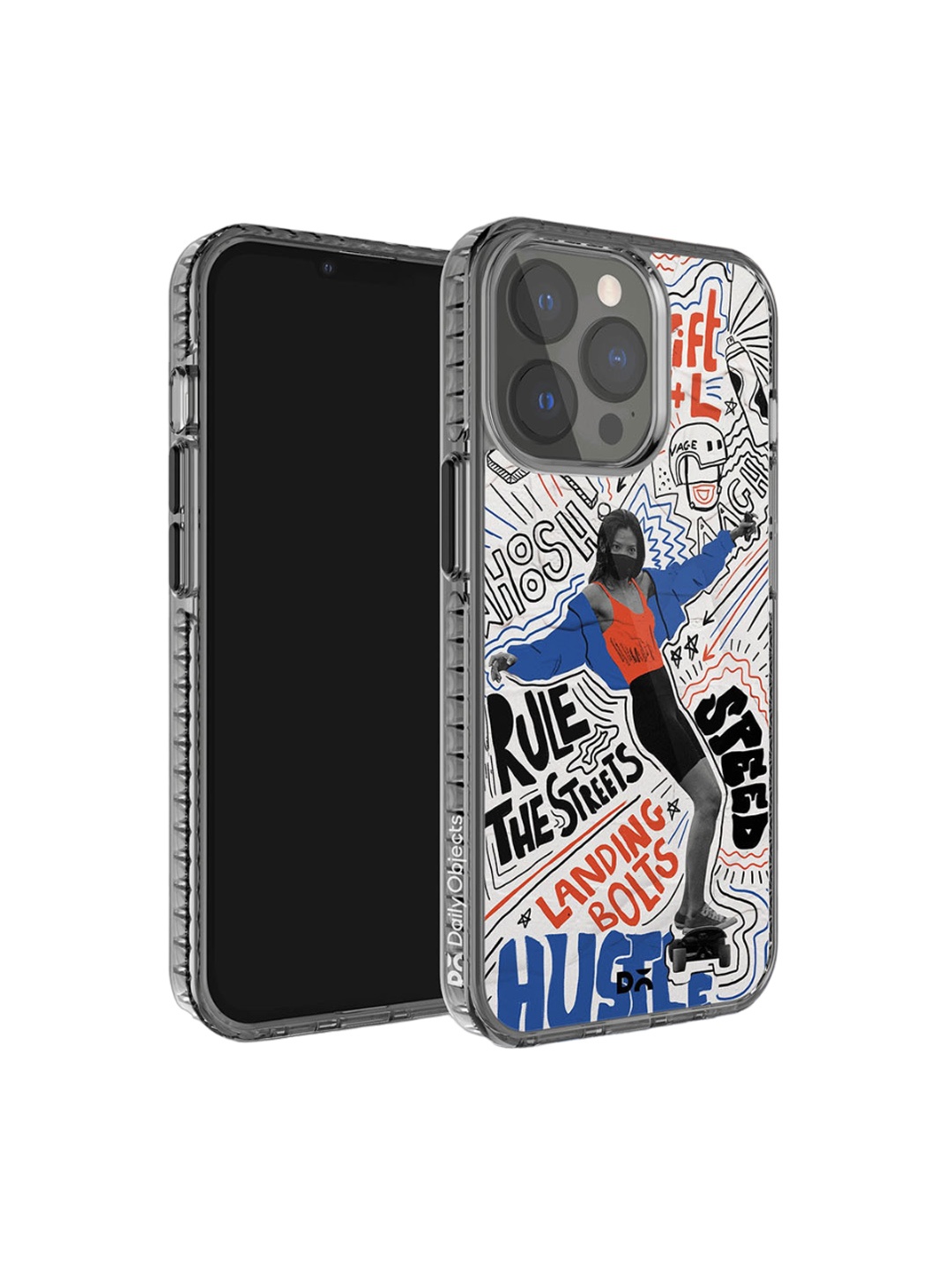 

DailyObjects Printed iPhone 13 Pro Max Super Slim Back Case, Grey