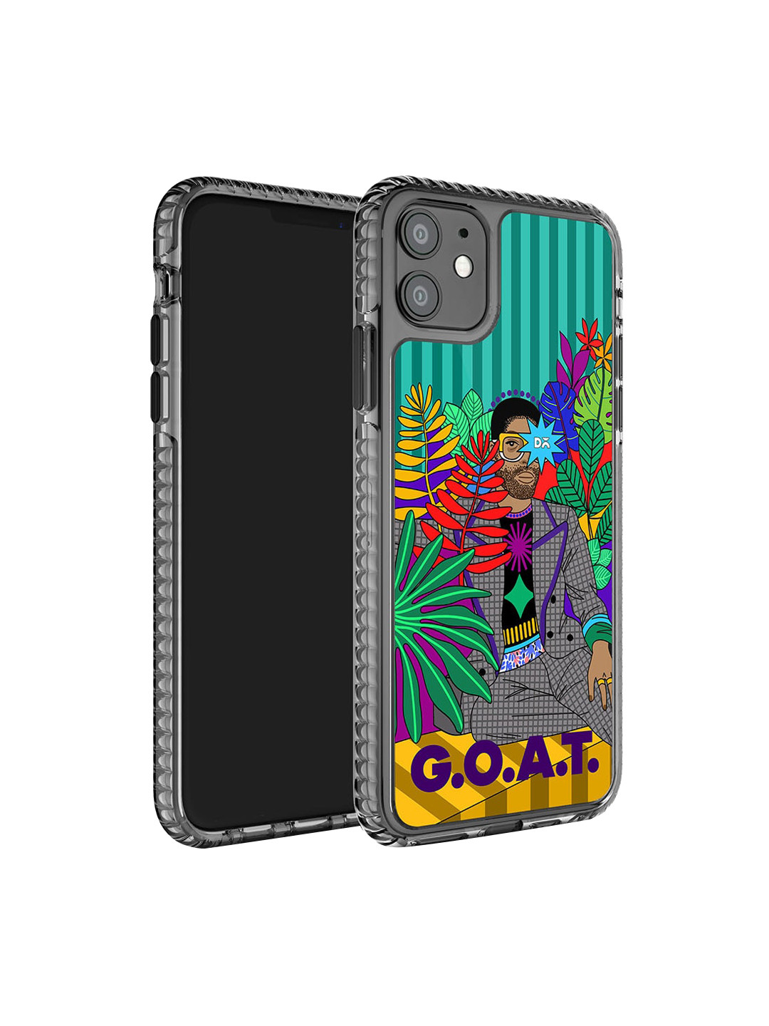 

DailyObjects Quirky Printed iPhone 11 Super Slim Back Case, Green
