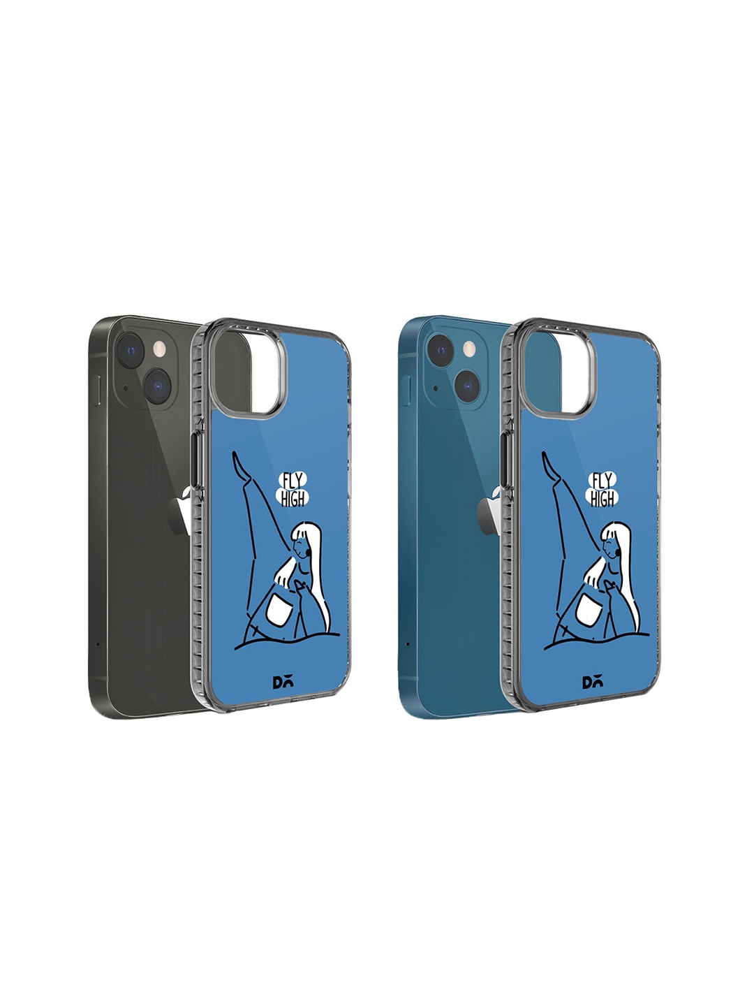 

DailyObjects Graphic Printed iPhone 15 Plus Super Slim Back Case, Blue