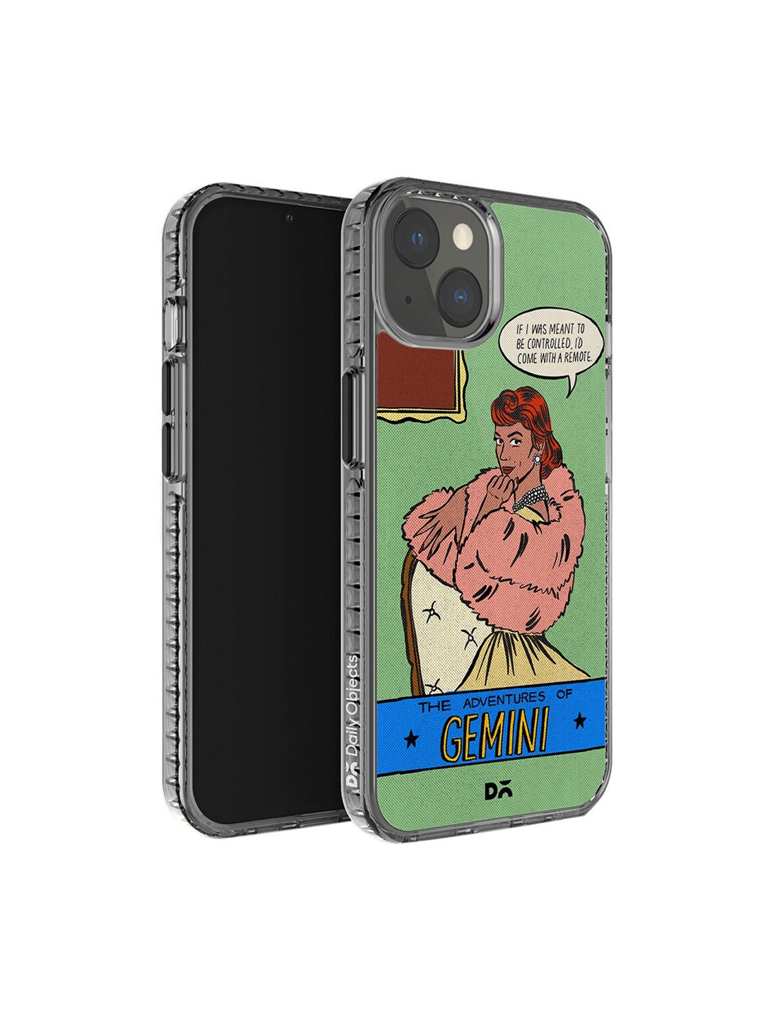 

DailyObjects Quirky Printed iPhone 14 Super Slim Back Case, Green