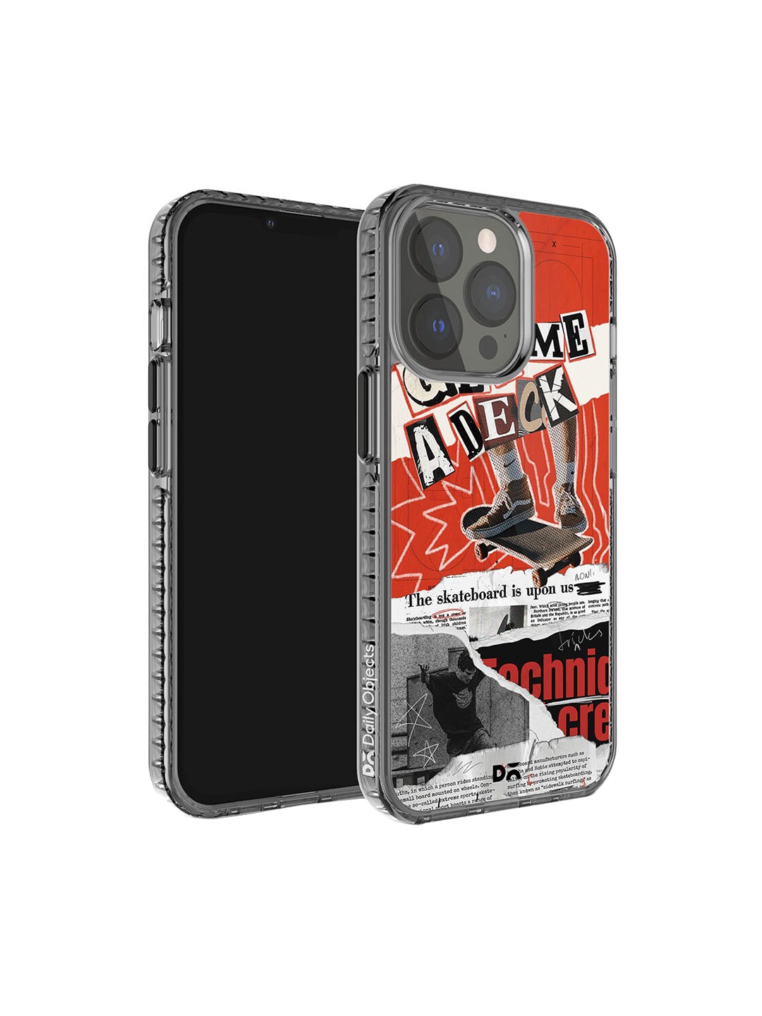 

DailyObjects Graphic Printed iPhone 13 Pro Max Super Slim Back Case, Red
