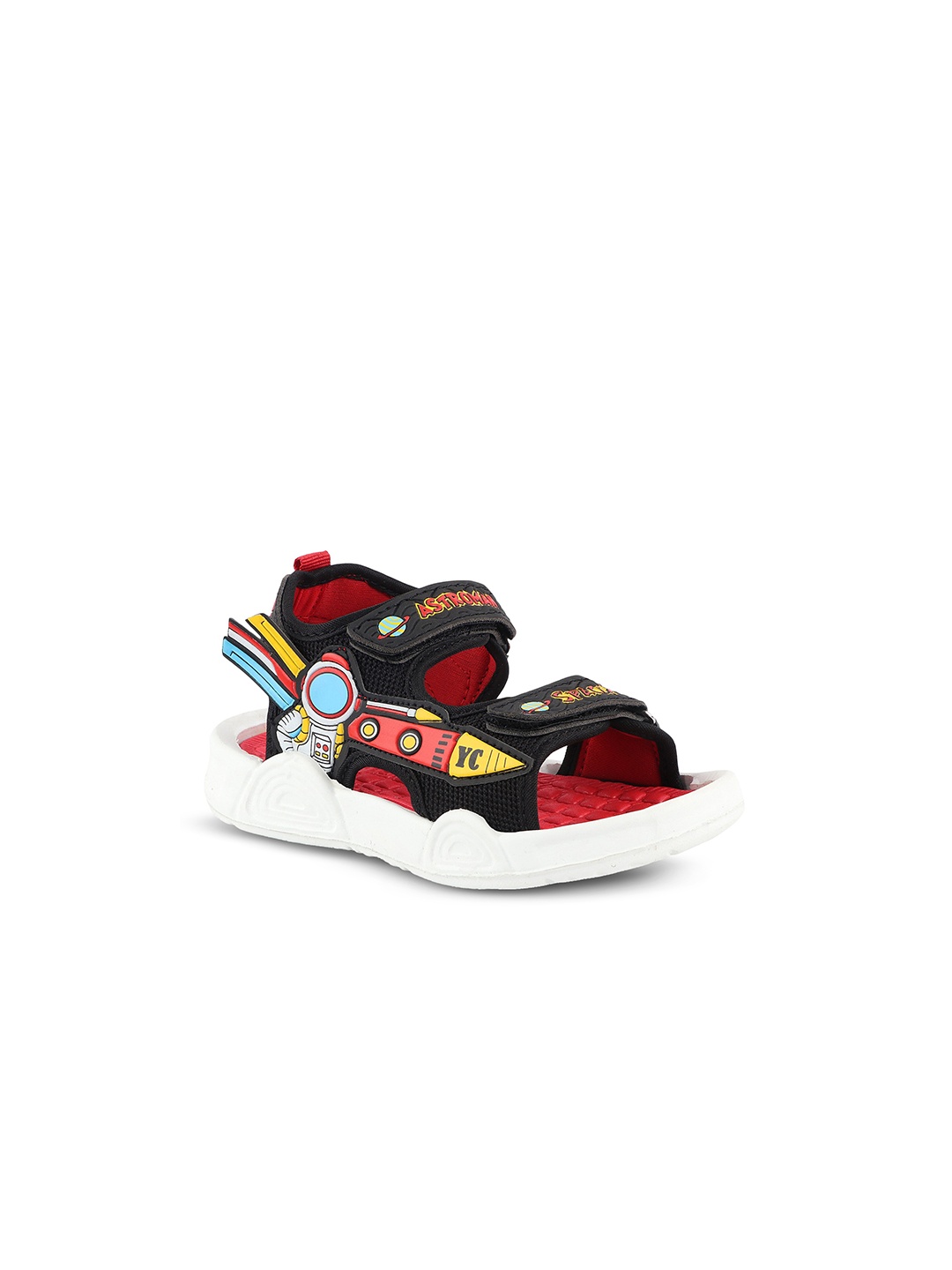 

BAESD Kids Astroman Printed Sports Sandals, Black