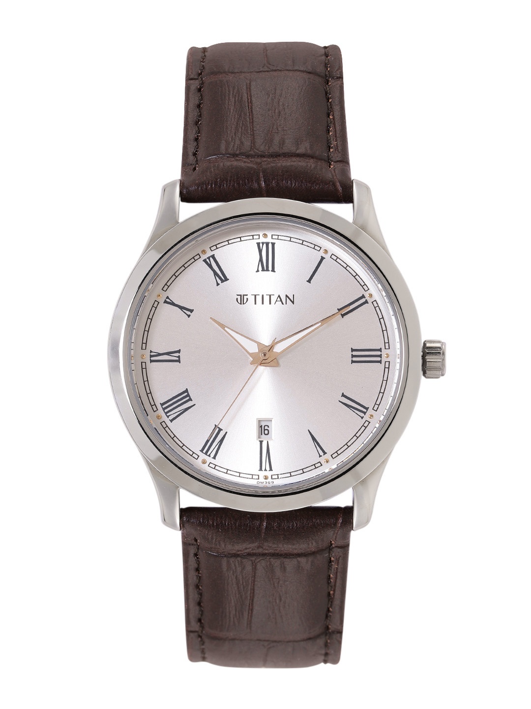 

Titan Men Leather Analogue Watch 1823SL02-Silver-Toned