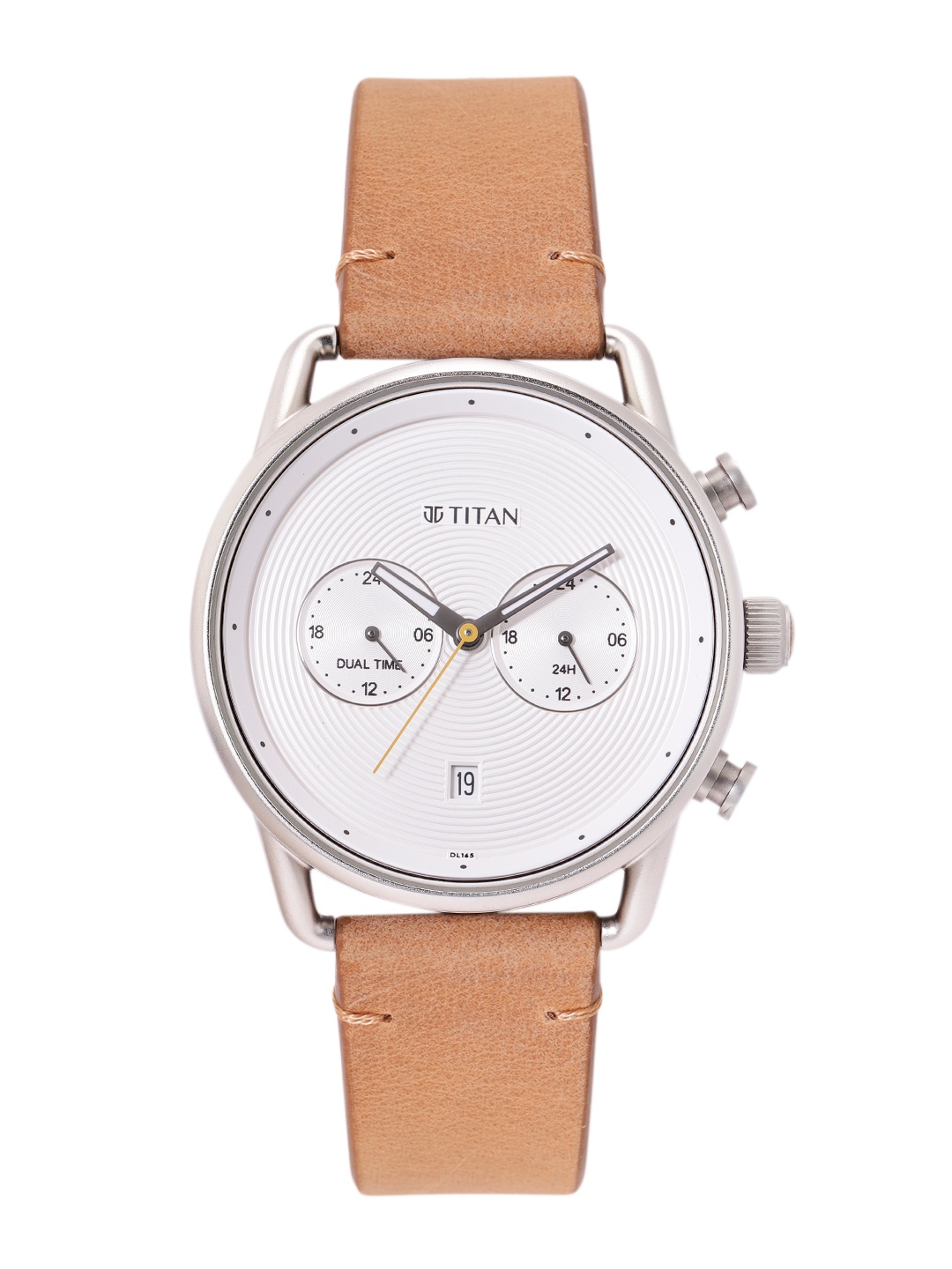 

Titan Men Patterned Analogue Watch 1860SL01, Off white