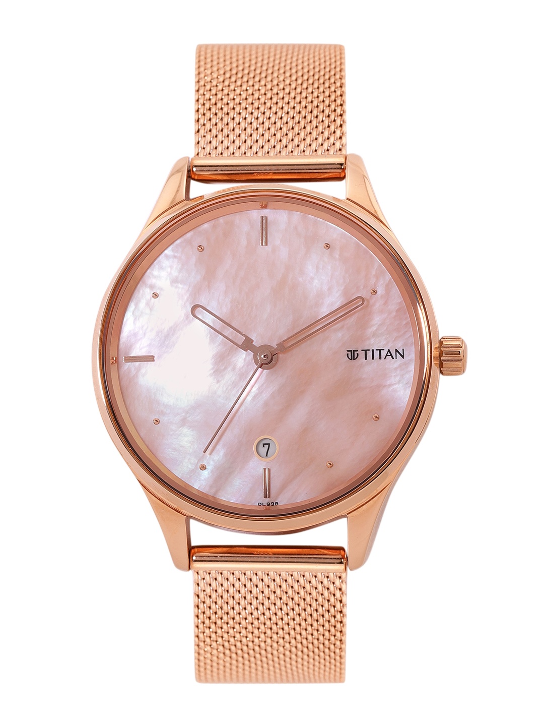

Titan Women Mother of Pearl Dial Analogue Watch 2670WM09, Pink
