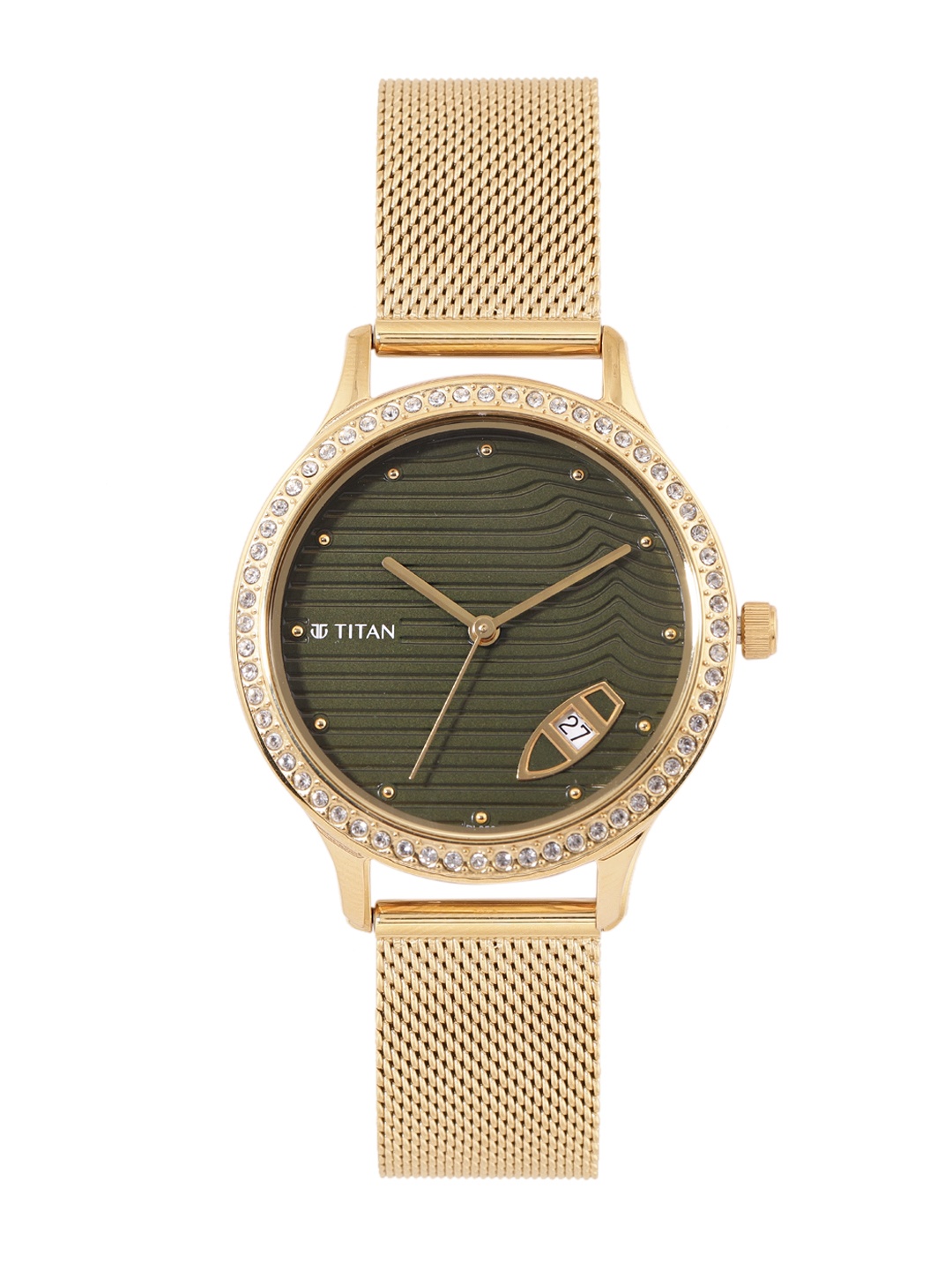 

Titan Women Patterned Analogue Watch 2634YM01, Green