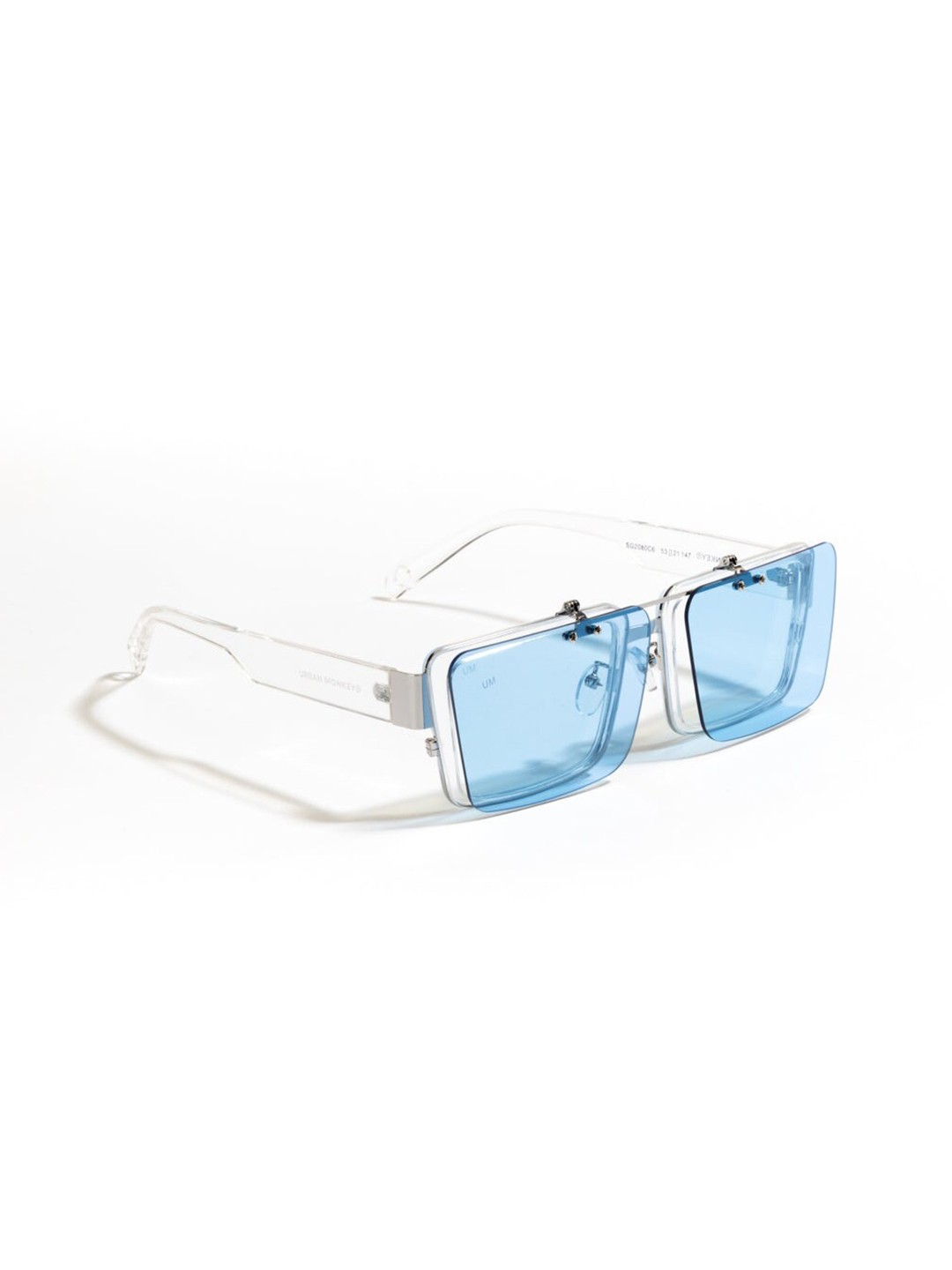 

Urban Monkey Unisex Oversized Sunglasses with UV Protected Lens-SG0020_BLU, Blue
