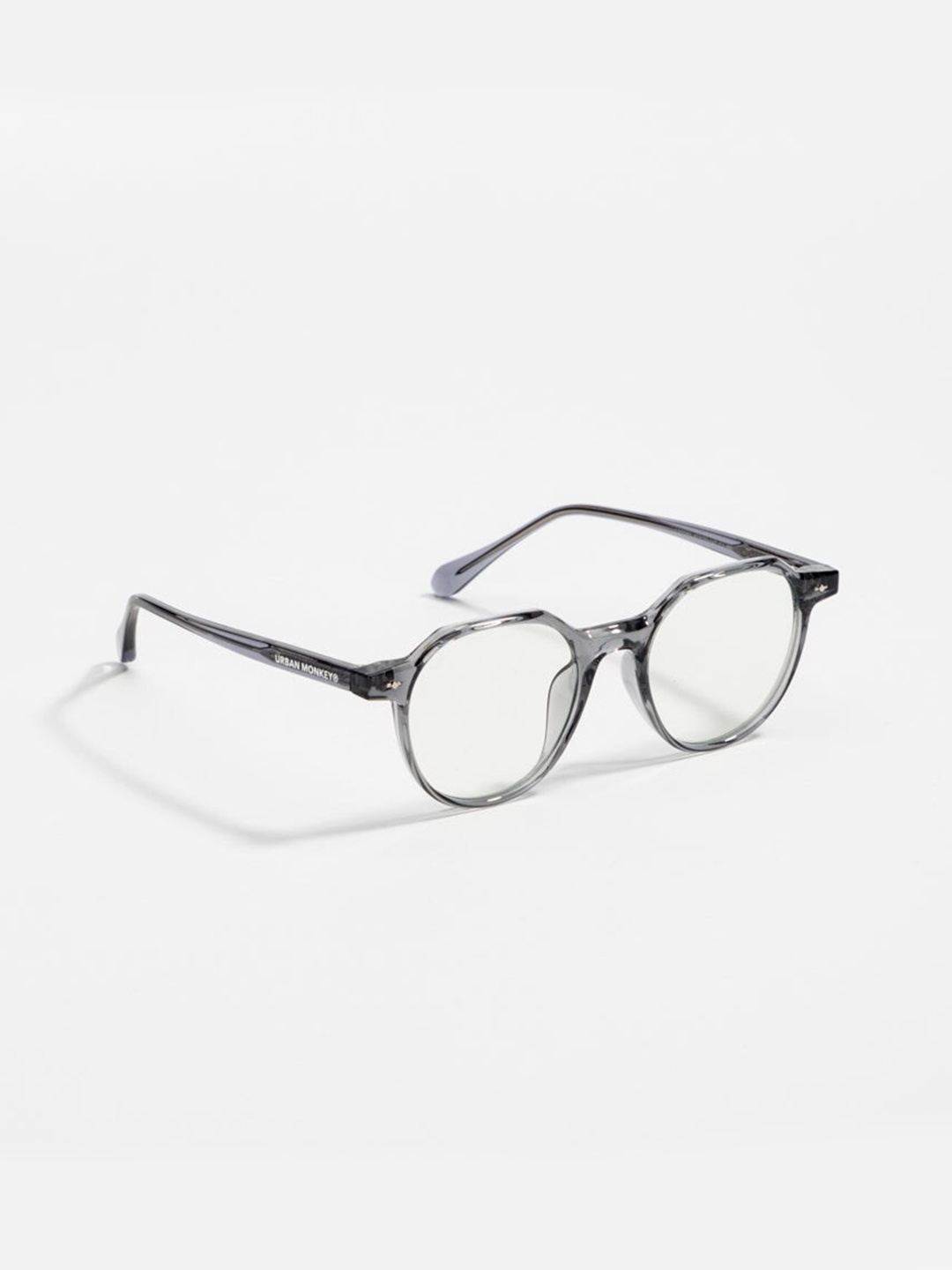 

Urban Monkey Unisex Oval Sunglasses With UV Protected Lens, Transparent