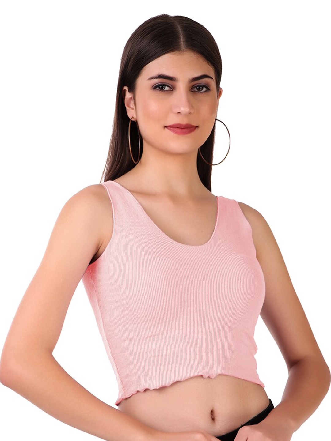 

BAESD Casual Crop Top, Peach