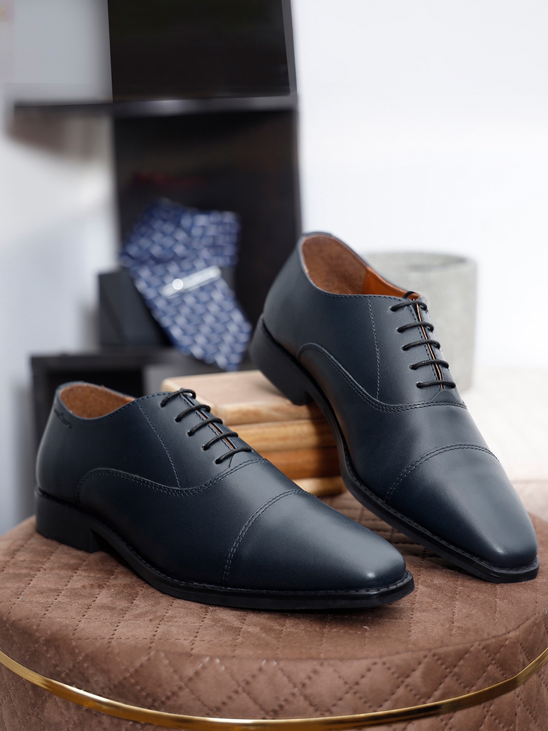 

Louis Stitch Men Prussian Blue Premium Italian Leather Formal Derby Shoes