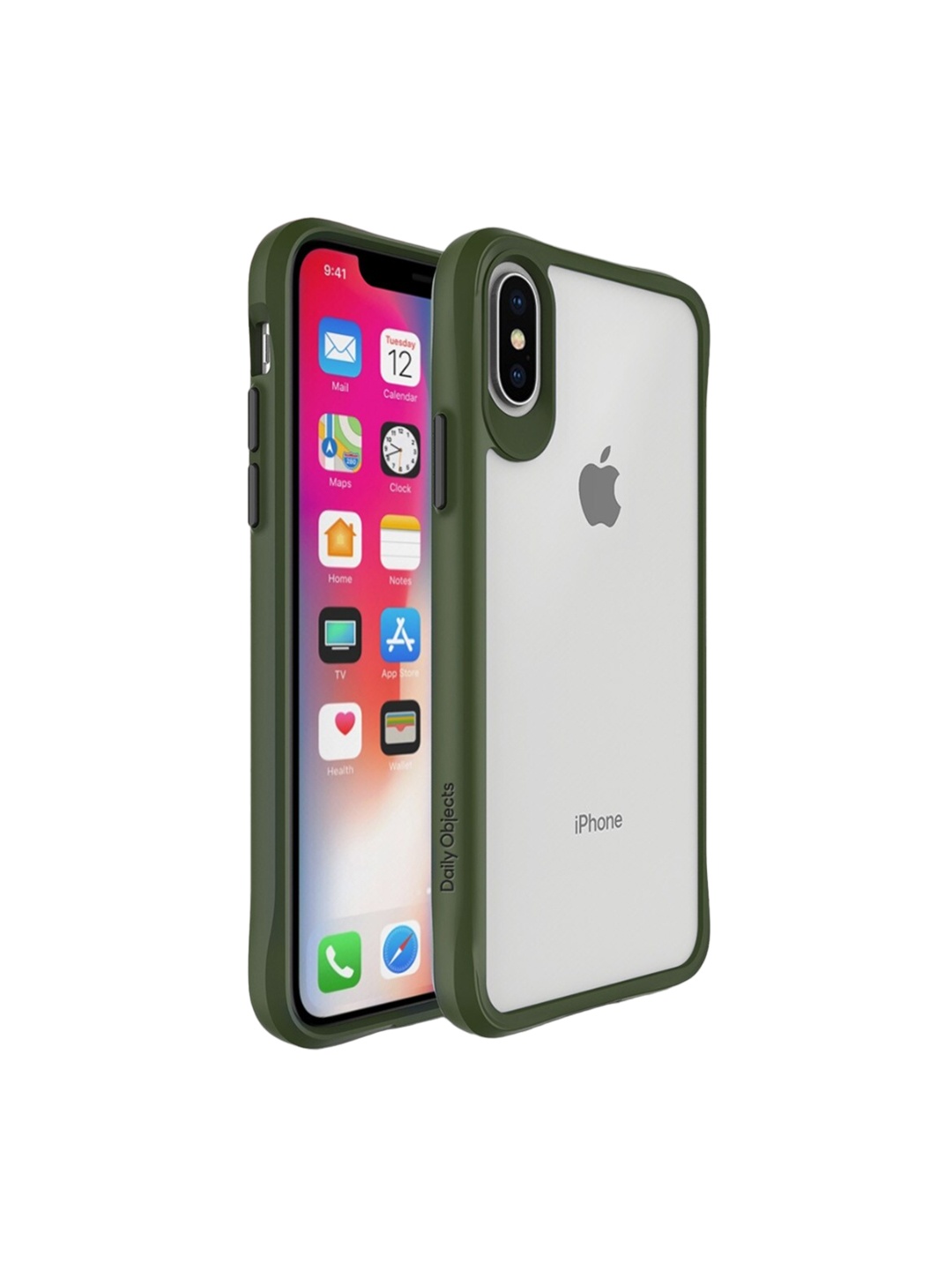 

DailyObjects Hybrid Clear iPhone XS Max Case Cover, Green