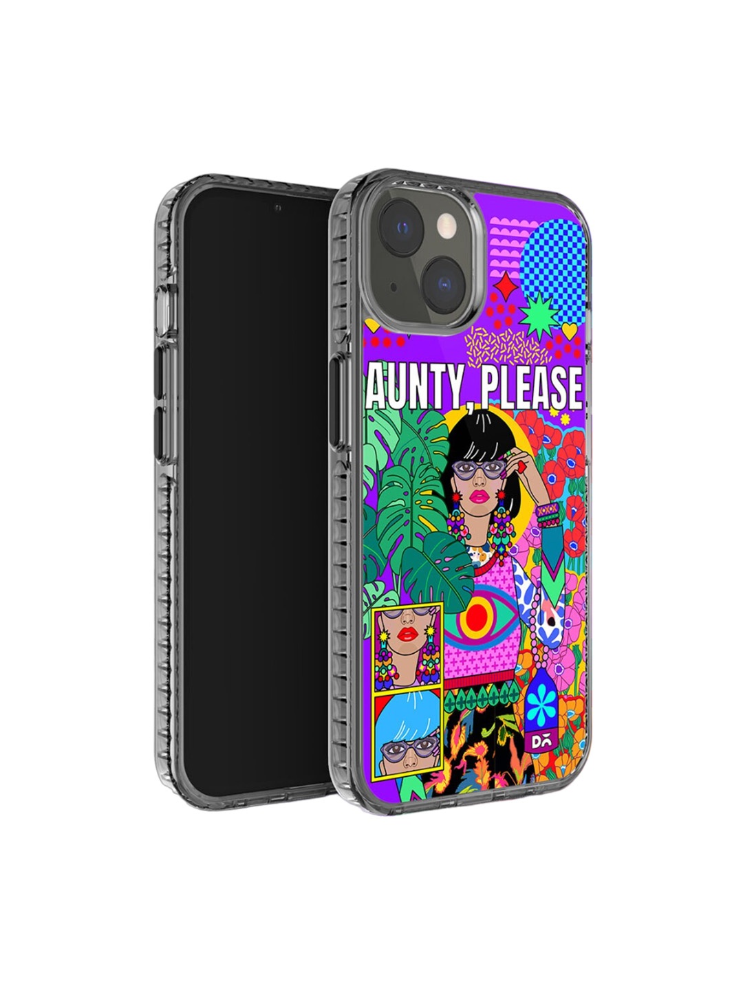 DailyObjects Aunty Please Printed iPhone 14 Plus Super Slim Back Case, Purple