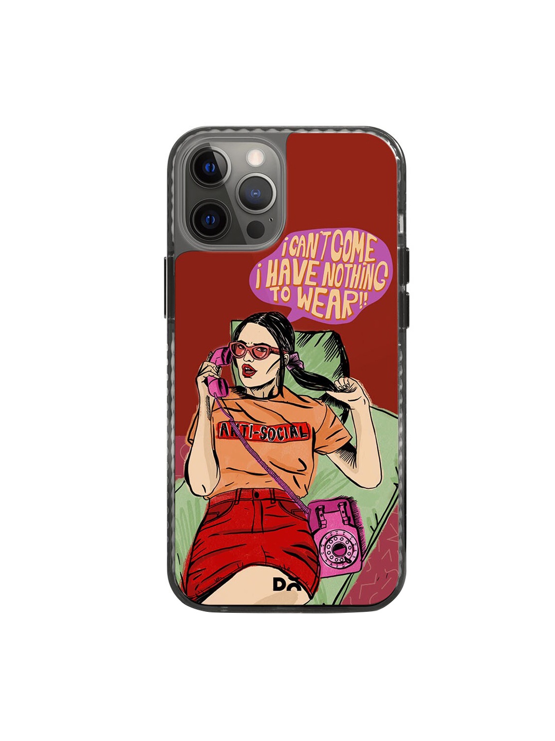 

DailyObjects Printed iPhone 12 Pro Max Super Slim Back Case, Maroon