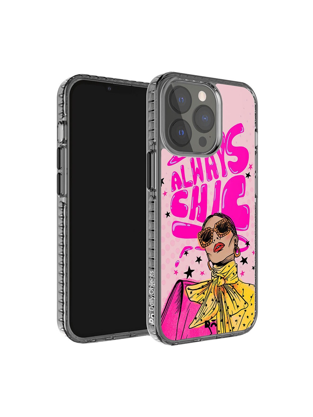 

DailyObjects Printed iPhone 14 Pro Max Super Slim Back Case, Pink