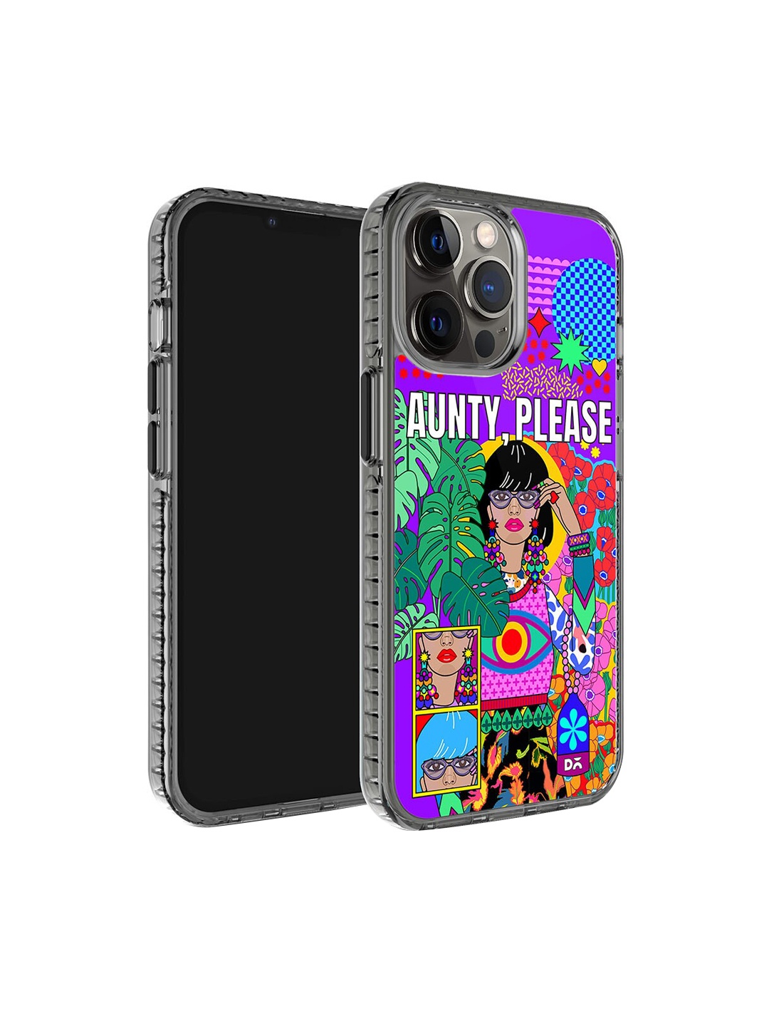 

DailyObjects Aunty Please Printed iPhone 12 Pro Max Super Slim Back Case, Purple