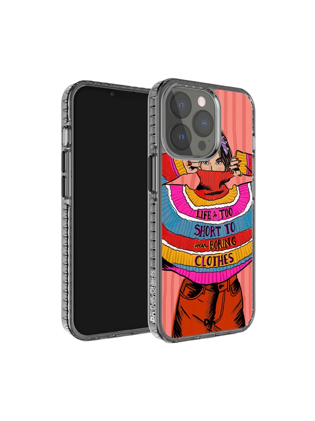 

DailyObjects Typography Printed iPhone 14 Pro Super Slim Back Case, Red