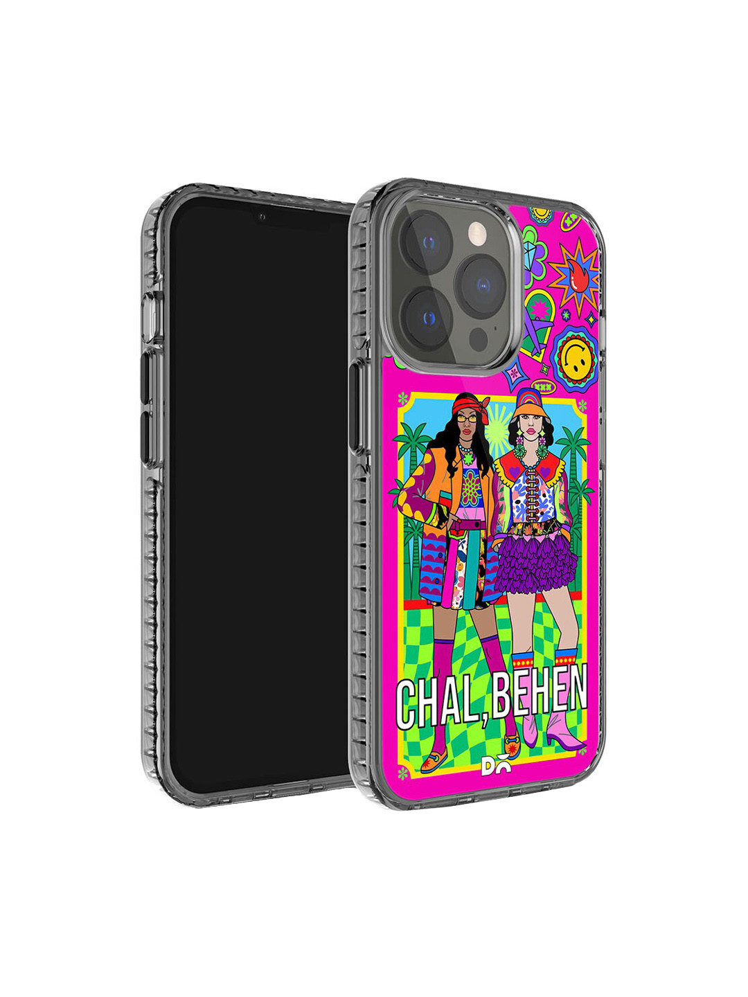 

DailyObjects Printed iPhone 13 Pro Super Slim Back Case, Pink