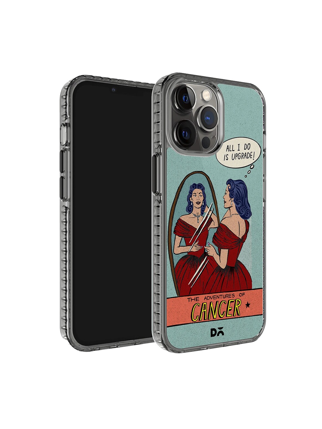 

DailyObjects Gra[hic Printed iPhone 12 Pro Max Super Slim Back Case, Teal
