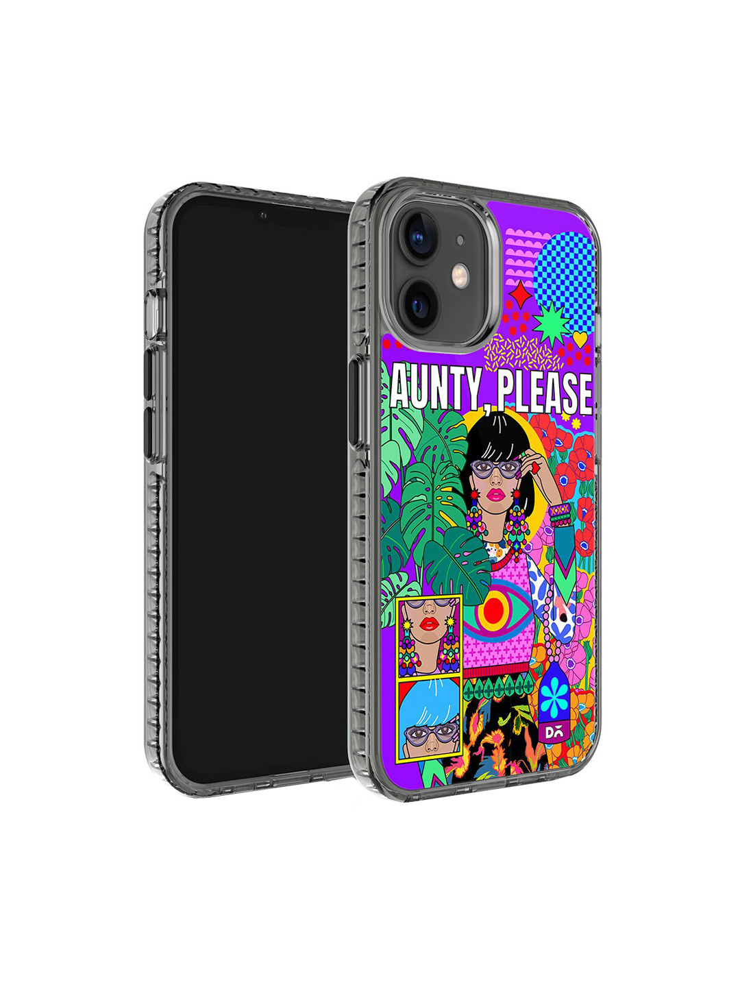 

DailyObjects Graphic Printed iPhone 12 Mini Super Slim Back Case, Purple