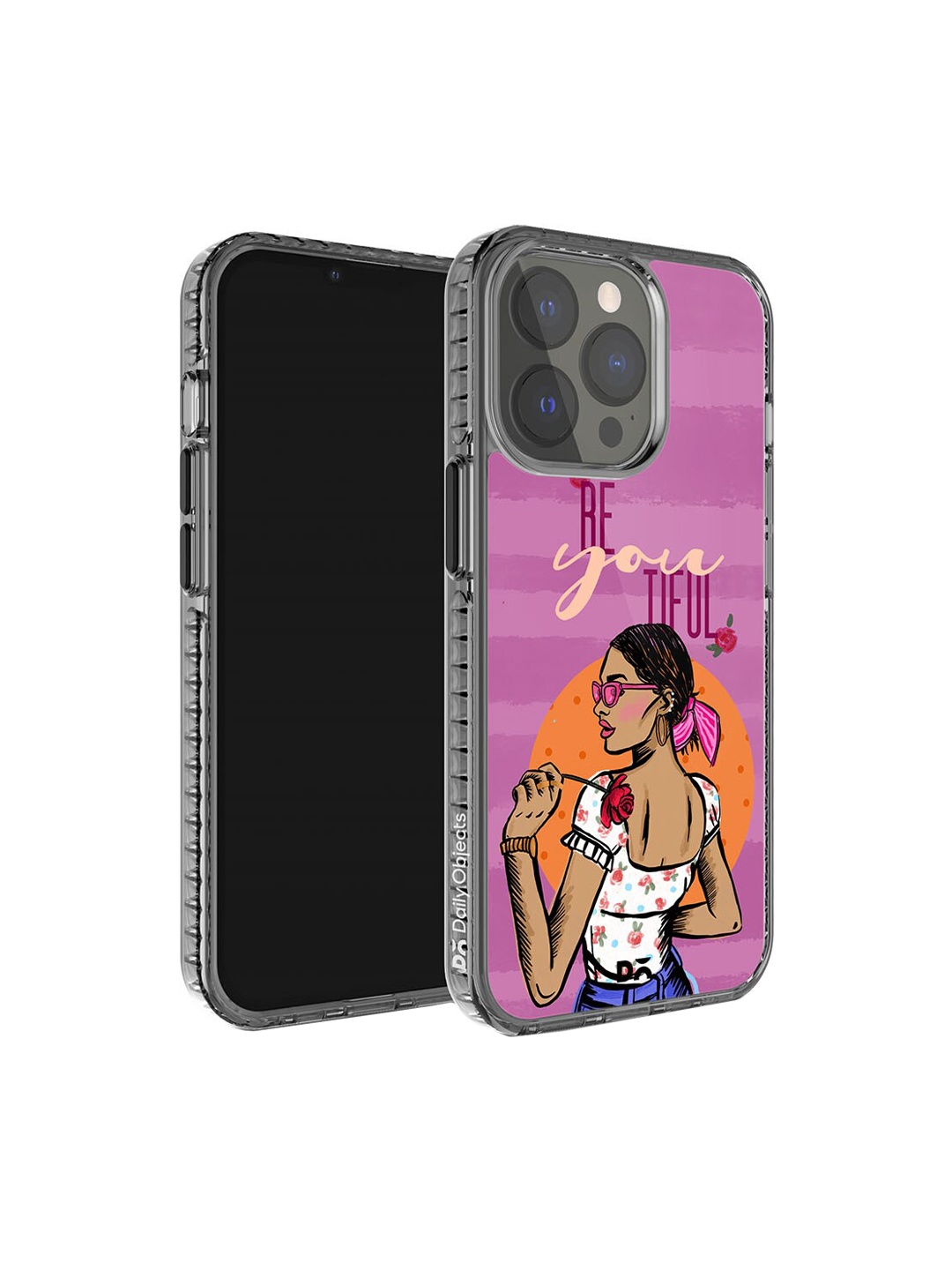 

DailyObjects Graphic Printed iPhone 14 Pro Max Super Slim Back Case, Purple