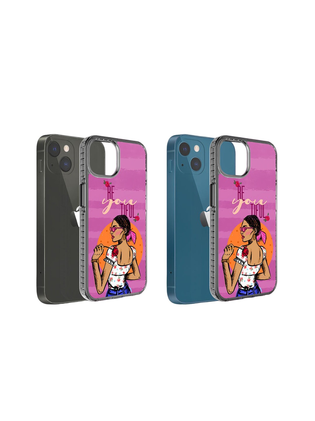 

DailyObjects Be You Tiful Stride 2.0 Printed Impact Resistant Iphone 15 Plus Case Cover, Pink