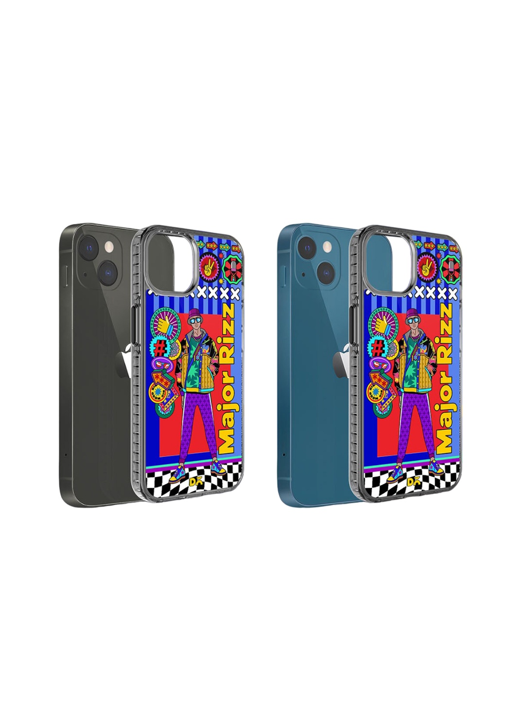 DailyObjects Printed iPhone 14 Plus Super Slim Back Case, Blue