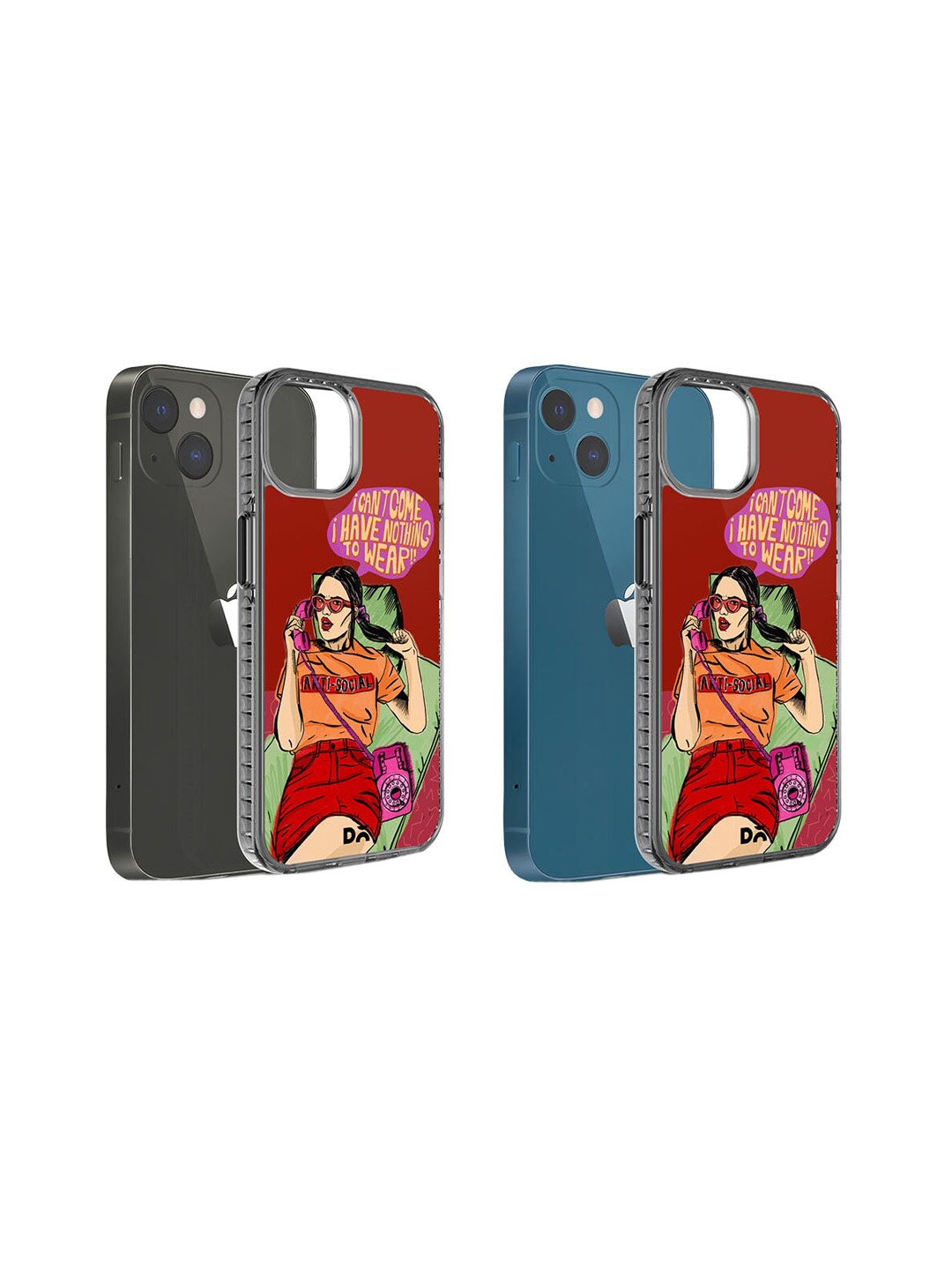 

DailyObjects Printed iPhone 15 Back Case, Maroon