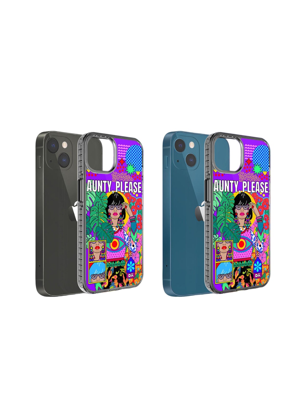 DailyObjects Quirky Printed iPhone 14 Super Slim Back Case, Purple