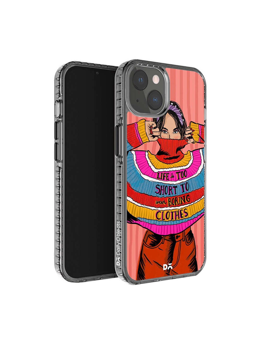 

DailyObjects Printed iPhone 14 Super Slim Back Case, Red